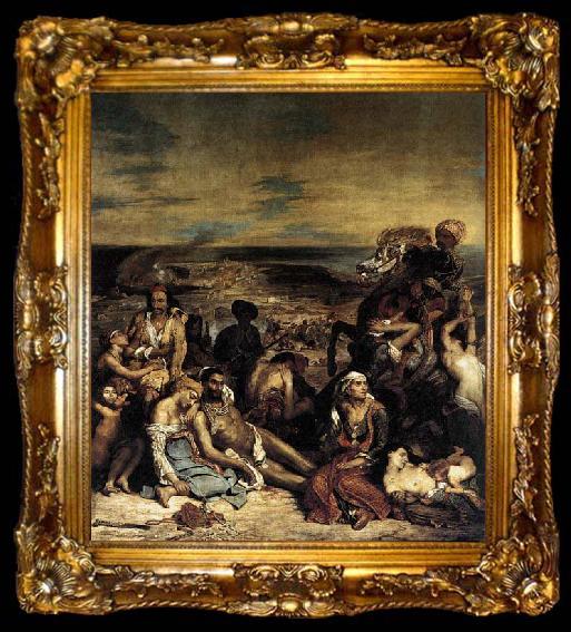 framed  Eugene Delacroix The Massacre at Chios, ta009-2